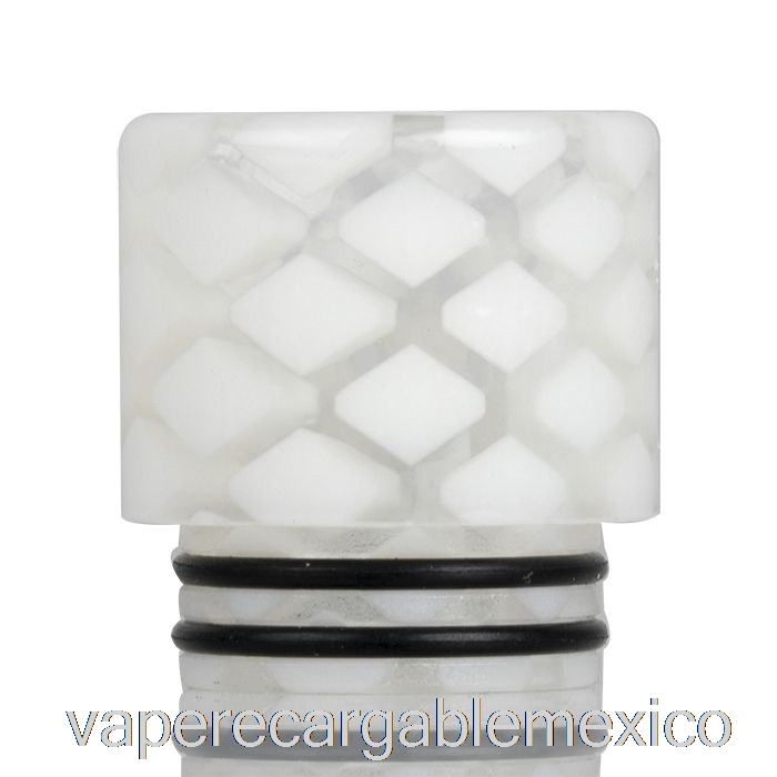 Vape Recargable 810 Punta De Goteo De Resina De Piel De Serpiente Transparente Blanco